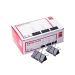 Deli Black Binder Clips 51mm 12clips/pack