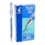 Pilot GTec C4 Gel Ink Rolling Ball Pens, Ultra Fine Point (0.4mm), Blue, 12pcs/box