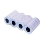 White Price Labels With 2 Red Lines 21x12mm [Pack of 20 Rolls]