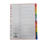 Deluxe Divider Plastic Colored A4 10 Tabs